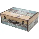 HMF Vintage Koffer aus Holz 44 x 32 x 16 cm 1-tlg. bunt