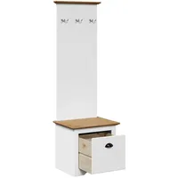 vidaXL BODO Sitzbank 50x40x157 cm braun und weiß