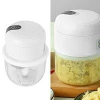 [elektrischer Fleischwolf] [wiederaufladbarer Fleischwolf] 350 Ml Knoblauch- Und Fleischwolf Usb [abs + Weißes Glas]
