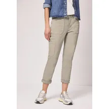 STREET ONE Damen, Gr. 29, Länge 28, beige washed, Jeans, 81% Baumwolle, 17% Polyester, 2% Elasthan, unifarben, knöchelfrei, Jeans, im loose fit