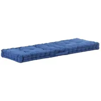 vidaXL Sitzauflage Palettenkissen Baumwolle 120×40×7 cm Hellblau, (1 St) blau 120 cm x 7 cm