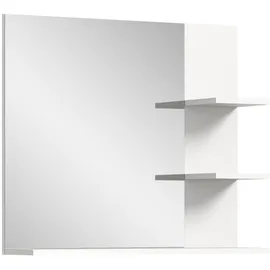 VCM xonox.home Badezimmerspiegel mit Ablage Laredo weiß Nachbildung 70x80x16 cm