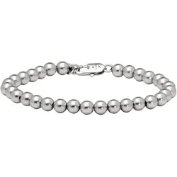 Armband ARMANI EXCHANGE "AXG0118040, AXG0119710", grau (messingfarben), Armbänder, Messing, mit Glasperle