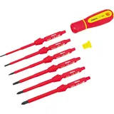 CIMCO VDE-Schraubendreher-Wechselklingen-Set 117860 8-tlg. Rot/Schwarz