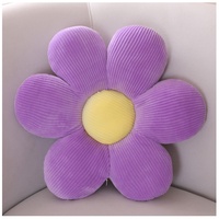 LANFIRE Blumen-Überwurfkissen, Sitzkissen, Bodenkissen, Blumenform, Bett, Sofa, Stuhl, Überwurfkissen (40 * 40 cm, Purple)