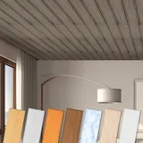 HEXIM Deckenpaneele aus XPS 100x16,7cm - Moderne Deckenverkleidung aus Styropor Kunststoff (2 Quadratmeter P-14) Wandpaneele feuchtraumgeeignet