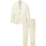 bonprix Anzug (Set, 2-tlg) zweiteiliges Set mit Sakko und Hose, aus Leinen und Baumwolle beige 66