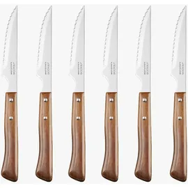 Arcos Mesa Steakmesser 6-tlg. Braun Buchenholz Wellenschliff