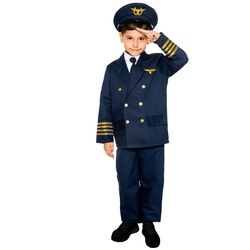 Maskworld Kostüm Pilot Kinderkostüm Deluxe, Zu Höherem berufen: Pilotenkostüm von MASKWORLD blau 116