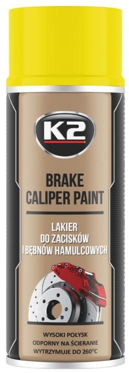 K2 Brake Caliper Paint Yellow Bremssattellack Bremssattel Lack Spray Gelb 400 ml