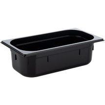APS GN 1/3 Behälter aus Polycarbonat, Abmessungen 32,5 x 175 mm/Höhe 100 mm/Volumen 3,6 Liter, schwarz