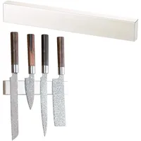 Rosenstein & Söhne Durchgehende Magnet-Messerleiste aus gebürstetem Edelstahl, 36