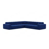 Sofa Dreams Ecksofa Polsterstoff Ecksofa Samt Modern Eckcouch Ibiza L Form Samtsofa Sofa, Loungesofa blau