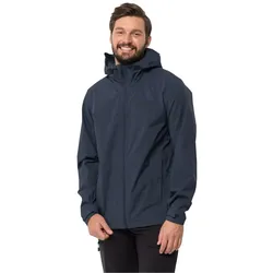 Jack Wolfskin Wanderjacke-/Regenjacke Elsberg 2.5L (sehr atmungsaktiv, wasserdicht, winddicht) nachtblau Herren