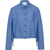 s.Oliver Blusenshirt aus Leinenmix mit Schleifendetail - blau - 40