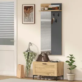 Homcom Garderoben-Set 60 x 13,5 x 127,5 cm beige