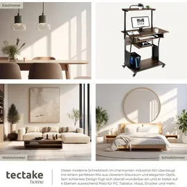 Tectake Schreibtisch Fife Dunkelbraun