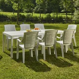 Dmora Ausziehtisch  Susa 150 x 90 x 72 cm Weiß