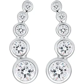 Elli Ohrstecker Ohrklemme Earclimber Kristalle von Swarovski silber 925 Sterling Silber onesize