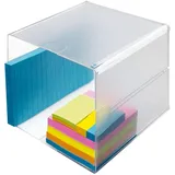 kompatible Ware Deflecto Aufbewahrungsbox Cube 15,3 x 15,3 x 18,3 cm 15-tlg. transparent