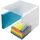 kompatible Ware Deflecto Aufbewahrungsbox Cube 15,3 x 15,3 x 18,3 cm 15-tlg. transparent