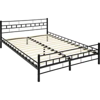 Tectake Bettgestell 140 x 200 cm schwarz