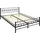Tectake Bettgestell 140 x 200 cm schwarz