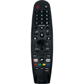 azurano Fernbedienung Magic Remote AN-MR18BA, AGF79298801 für 2018 LG Smart TV mit Sprachsteuerung, Mausfunktion, Direktasten für Netflix & Amazo... - Schwarz