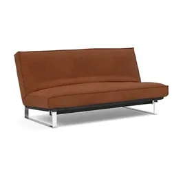 Schlafsofa Astoria Kunstfaser H:90cm/B:200cm/T:100cm Orange mit Stauraum Relaxfunktion klassischer Stil