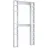 VCM Waschmaschinenschrank 98 x 200 x 18 cm Weiß