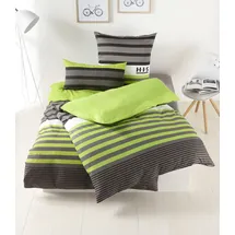 OTTO home Majoran gestreift Grün 155 x 220 cm + 2 x 40 x 80 cm