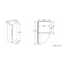 Siemens iQ500 KS36VAXEP Kühlschrank (346 l, 1860 mm hoch, Schwarz)