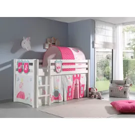 58 aufm Kessel Kinderbett Karolina 90 x 200 cm Massivholz weiß