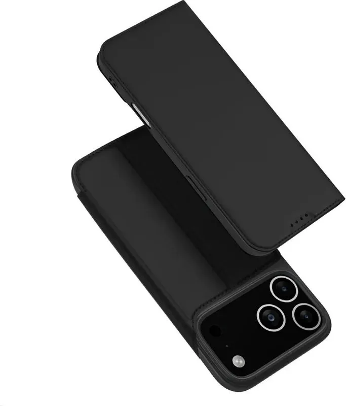 Dux Ducis Skin Pro Hülle für iPhone 17 Pro Max mit Flip und Kartenfach - Schwarz