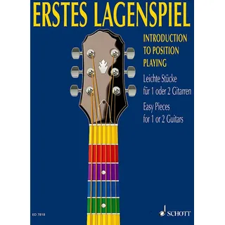 Erstes Lagenspiel: Leichte Stücke mit leeren Basssaiten. 1-2 Gitarren.