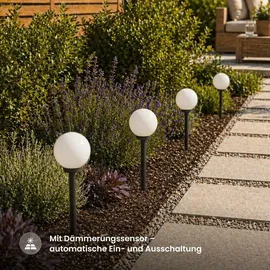 STAR Solarleuchte Kunststoff 27 x 10 cm 4er Set weiß