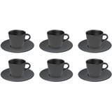 Villeroy & Boch Manufacture Rock Espresso Set 6er Set Geschirr