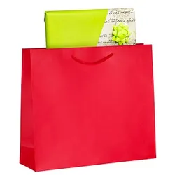 25 VP Papier-Tragetaschen rot 42,0 x 36,0 cm