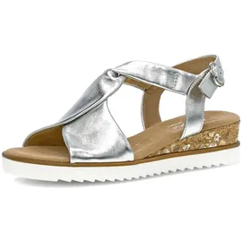 Gabor Keilsandaletten in silber | Gr.: 40