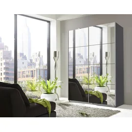 WIMEX Schwebetürenschrank England 135 x 208 x 65 cm Grau