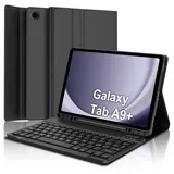 SENGBIRCH Tastaturhülle für Samsung Galaxy Tab A9 Plus 11'' 2023 - QWERTZ Deutsche Tastatur Abnehmbare Bluetooth Wireless Tastatur für Galaxy Tab A9+ 11'' 2023 (SM-X210/X216/X218), Schwarz