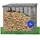 Gartenpirat Kaminholzregal XXL Holz 237 x 114 x 203 cm grau