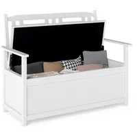 Costway Gartenbank 100 x 56 x 82 cm Weiß