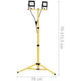 vidaXL LED-Fluter mit Stativ 2x50 W Warmweiß