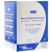 FINK & WALTER GMBH Mullkompressen 10x10cm steril 12-fach