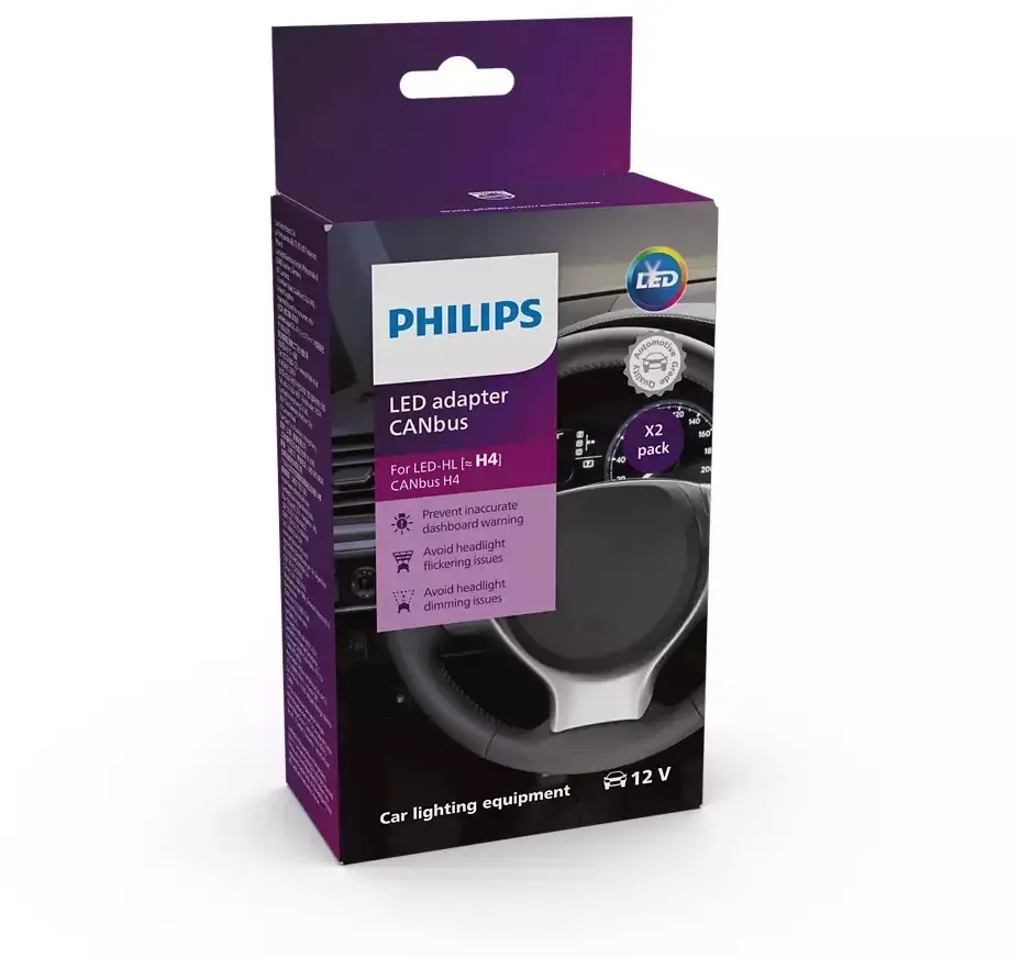 PHILIPS CANbus Adapter H4 LED (2stk.) Leitungssatz 12V  18960X2