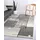 The CarPET Pearl – Moderner Kurzflor Teppich, dichter Flor, geometrisches Muster, Konturenschnitt, Wohnzimmer & Schlafzimmer Teppich, Kariert, Grau, 160 x 220 cm