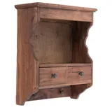 DESIGN DELIGHTS Wandregal, Natur, Holz, 40x47x17 cm, Wohnzimmer, Regale, Wandregale