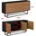 [en.casa] Sideboard Boxholm 120x30x55cm Schwarz/Dunkler Holzton