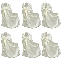 vidaXL Stuhlhussen für Hochzeit Bankett 12 Stk. Creme